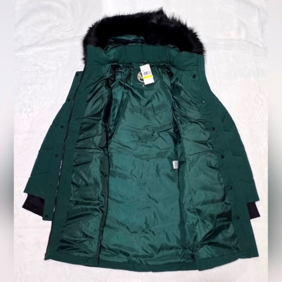 *NWT* MICHAEL KORS FAUX FUR HOODED PUFFER SCUBA COAT - Picture 5 of 9